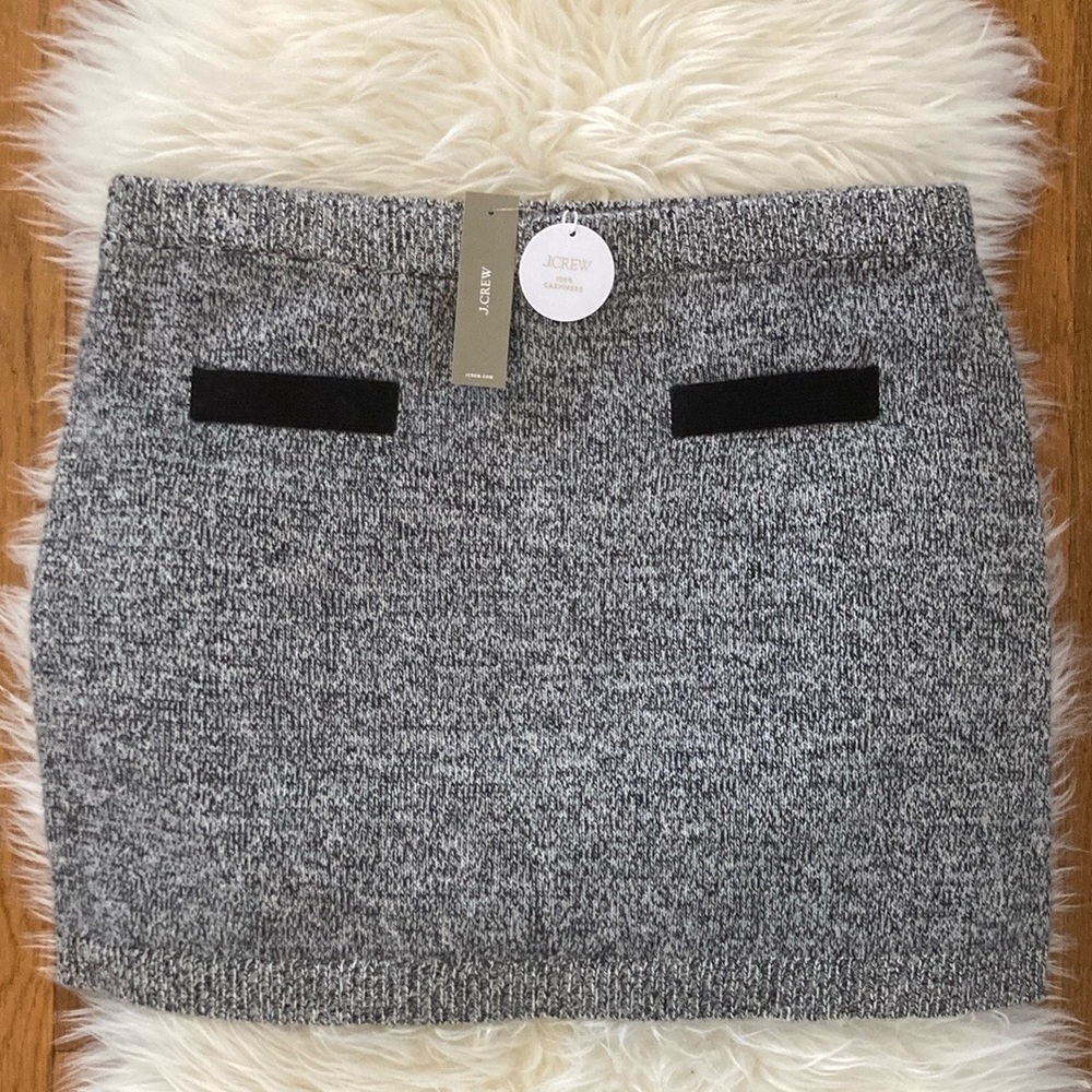 J. Crew 100% Cashmere Marled Knit Mini Skirt